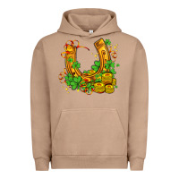 Pigment Burro horseshoe with shamrocks and coin Urban Hoodie - AdoDesignShop