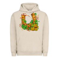 Pigment French Oak horseshoe with shamrocks and coin Urban Hoodie - AdoDesignShop