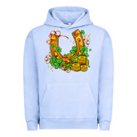 Pigment Grape Ice horseshoe with shamrocks and coin Urban Hoodie - AdoDesignShop