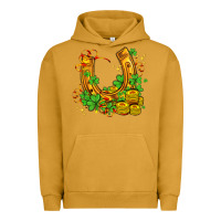 Pigment Peanut Butter horseshoe with shamrocks and coin Urban Hoodie - AdoDesignShop
