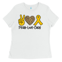 White Peace Love Cure Ladies Tee - Bettercallsaul