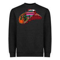 Black Christmas Cowboy Heavyweight Sweatshirt - CowhideDigitalArt
