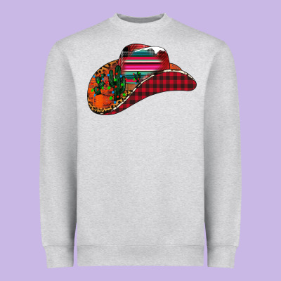 Christmas Cowboy Heavyweight Sweatshirt Designed By Cowhidedigitalart