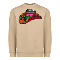 Mushroom Christmas Cowboy Heavyweight Sweatshirt - CowhideDigitalArt