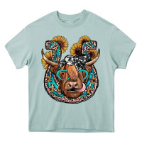 Arona highland cow horseshoe Heavy Core Tee - JahusDesignShop