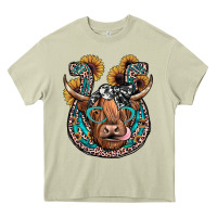 Mossy highland cow horseshoe Heavy Core Tee - JahusDesignShop