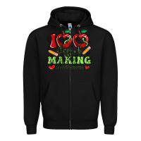 Black 100 days of making a difference Zipper Hoodie - Artiststas