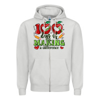 Dove Grey 100 days of making a difference Zipper Hoodie - Artiststas