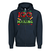 Navy 100 days of making a difference Zipper Hoodie - Artiststas