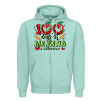 Seafoam 100 days of making a difference Zipper Hoodie - Artiststas