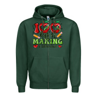 Sports Green 100 days of making a difference Zipper Hoodie - Artiststas