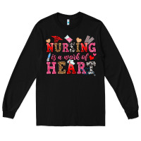 Black nursing is a work of heart Long Sleeve Tee - OliviaCreatesArt
