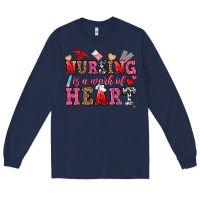 Navy nursing is a work of heart Long Sleeve Tee - OliviaCreatesArt