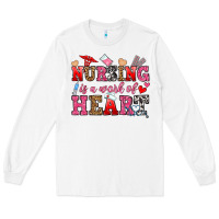 White nursing is a work of heart Long Sleeve Tee - OliviaCreatesArt