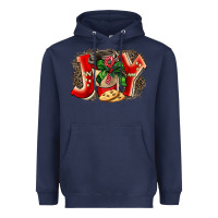Navy christmas joy coffee Heavyweight Hoodie - BarkalooDesign