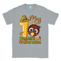 Heather Grey My 1st Thanksgiving with turkey Classic Tee - NancyCooperArtShop