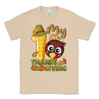 Mushroom My 1st Thanksgiving with turkey Classic Tee - NancyCooperArtShop