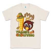 Natural My 1st Thanksgiving with turkey Classic Tee - NancyCooperArtShop
