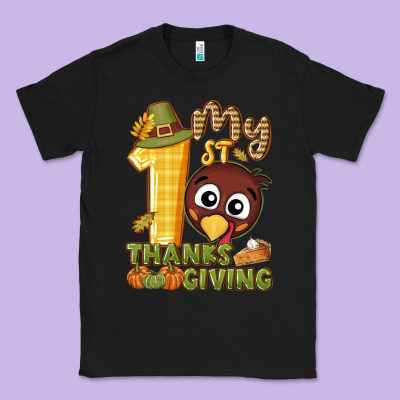 My 1st Thanksgiving With Turkey Classic Tee Designed By Nancycooperartshop
