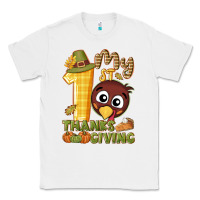 White My 1st Thanksgiving with turkey Classic Tee - NancyCooperArtShop
