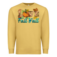 Antique Gold love fall y'all Premium Sweatshirt - BarkalooDesign