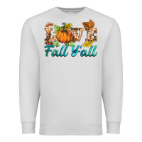 Dove Grey love fall y'all Premium Sweatshirt - BarkalooDesign