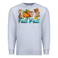 Heather Grey love fall y'all Premium Sweatshirt - BarkalooDesign