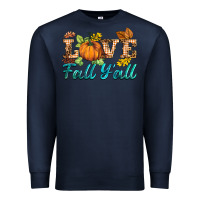 Navy love fall y'all Premium Sweatshirt - BarkalooDesign
