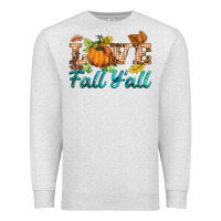 Oatmeal Heather love fall y'all Premium Sweatshirt - BarkalooDesign