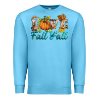 Ocean Blue love fall y'all Premium Sweatshirt - BarkalooDesign