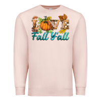 Pale Pink love fall y'all Premium Sweatshirt - BarkalooDesign