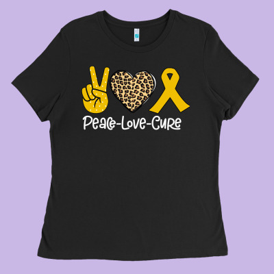 Peace Love Cure Ladies Tee Designed By Bettercallsaul
