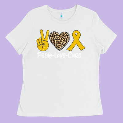 Peace Love Cure Ladies Tee Designed By Bettercallsaul