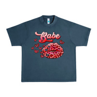Midnight Navy babe with kiss Urban Heavy Tee - RanaPortraitStore