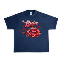 Navy babe with kiss Urban Heavy Tee - RanaPortraitStore
