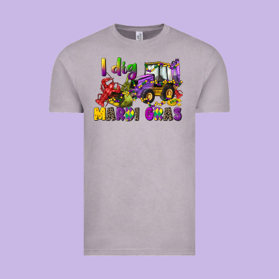 I Dig Mardi Gras Vintage Tee Designed By Cowgirlartshop