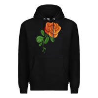 Black Burst Of Joy Rose Premium Hoodie - LillyAllenDesigns