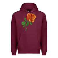 Burgundy Burst Of Joy Rose Premium Hoodie - LillyAllenDesigns