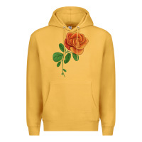Mustard Burst Of Joy Rose Premium Hoodie - LillyAllenDesigns
