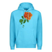 Ocean Blue Burst Of Joy Rose Premium Hoodie - LillyAllenDesigns