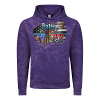 Cloud Purple Police wife lightning bolt 4th of july Vintage Hoodie - HowdyJamesFarm