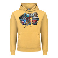 Vintage Mustard Police wife lightning bolt 4th of july Vintage Hoodie - HowdyJamesFarm
