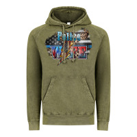 Vintage Olive Police wife lightning bolt 4th of july Vintage Hoodie - HowdyJamesFarm