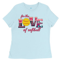 Baby Blue For The Love Of Softball Ladies Tee - Bettercallsaul