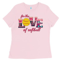 Bubblegum Pink For The Love Of Softball Ladies Tee - Bettercallsaul