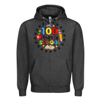 Charcoal Heather 100 days of school Zipper Hoodie - Artiststas