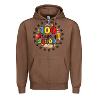 Chestnut 100 days of school Zipper Hoodie - Artiststas