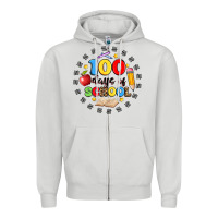 Dove Grey 100 days of school Zipper Hoodie - Artiststas