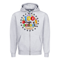 Heather Grey 100 days of school Zipper Hoodie - Artiststas