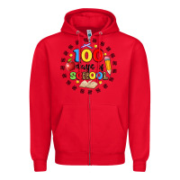 Red 100 days of school Zipper Hoodie - Artiststas
